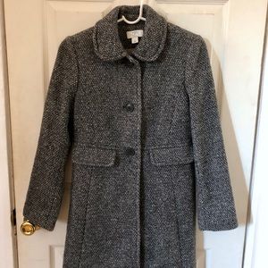 Ann Taylor Loft wool blend tweed coat